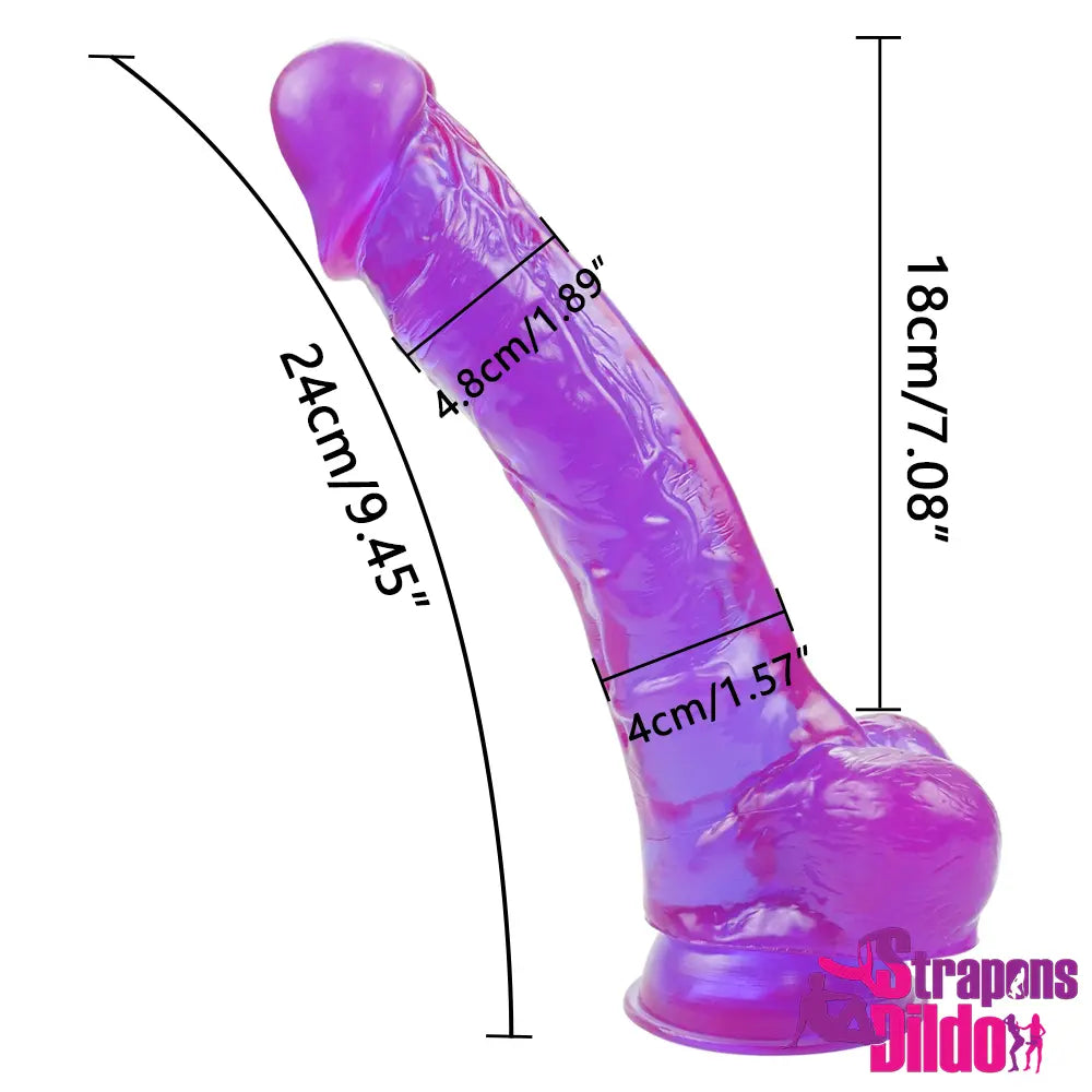 9.45in Big Real Skin Strap on Dildo For Women Lesbina Gay Sex Toy - Strap ons Dildo