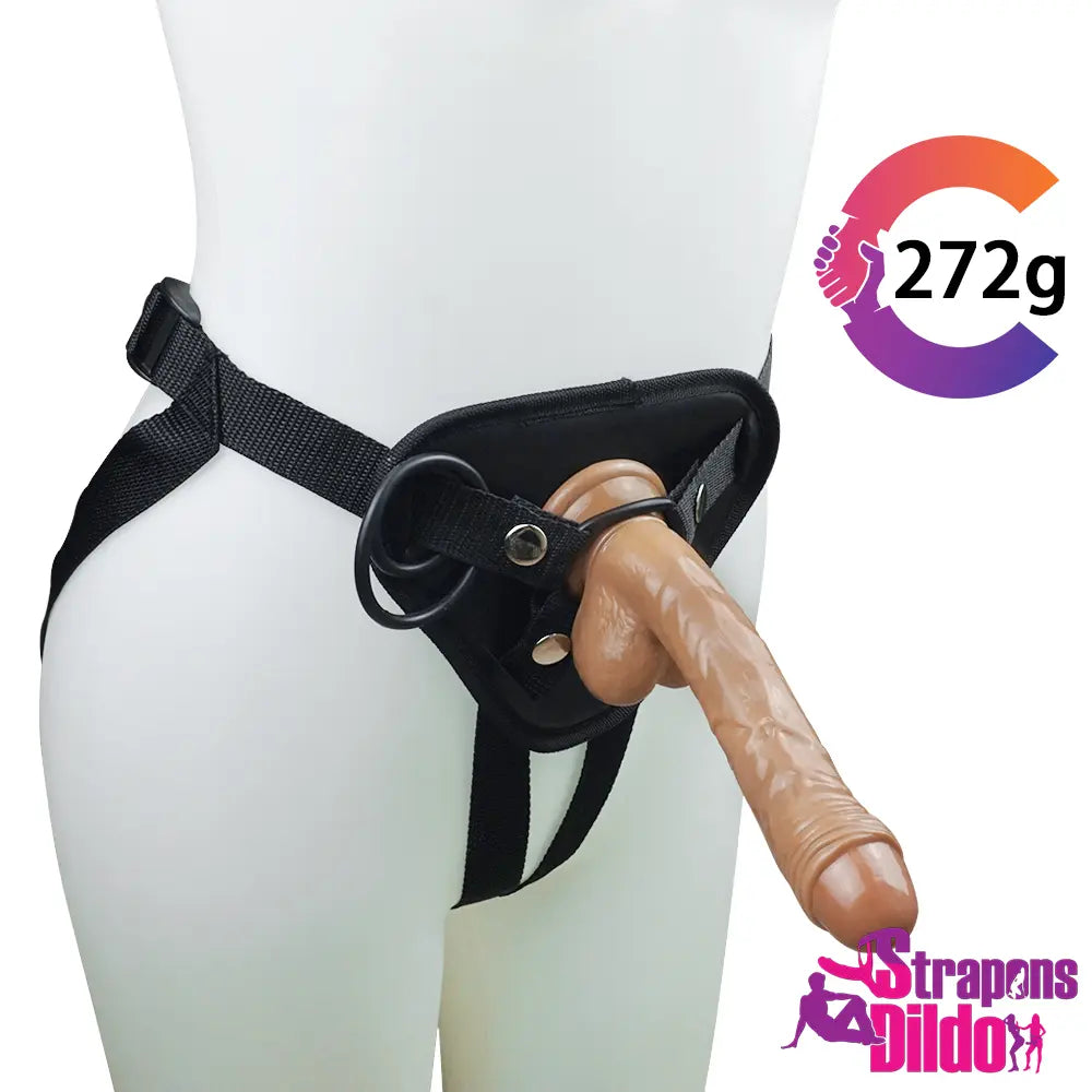 7.67in Real Looking Strap On Dildo For Lesbian Gay Men Sex Orgasm - Strap ons Dildo