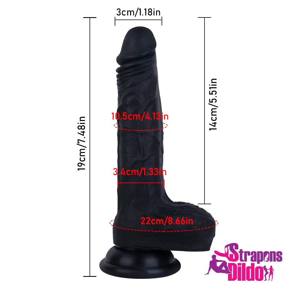 7.48in Lifelike Soft Silicone Strap On Dildo For Female Masturbator - Strap ons Dildo