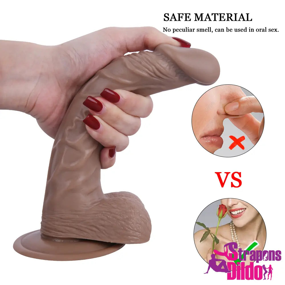 9.06in Curved Realistic Strap On Dildo For Anal For Women Masturbator - Strap ons Dildo