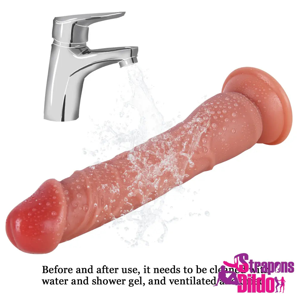 9.06in Realistic Big Silicone Soft Strap On Dildo For Sex Simulation - Strap ons Dildo