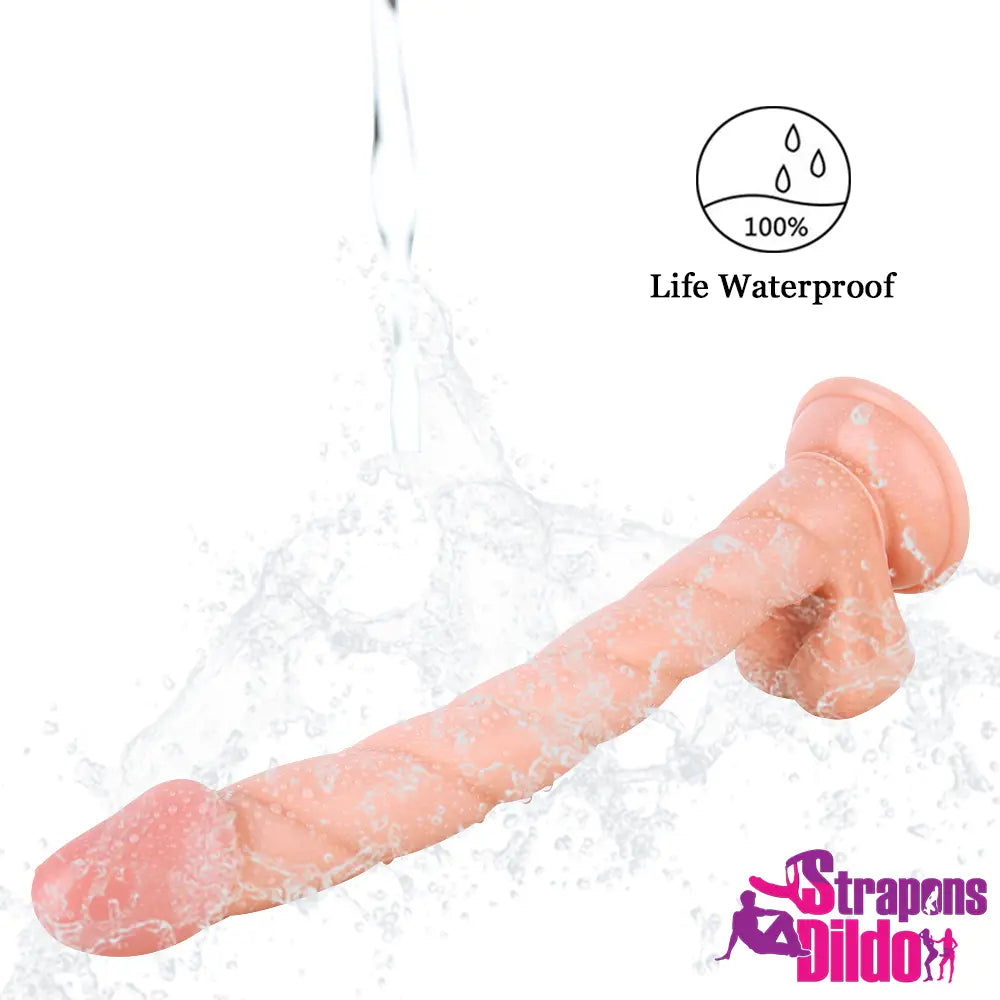 12.6in Realistic Big Spiral Fantasy Strap On Dildo For Vagina Massage - Strap ons Dildo