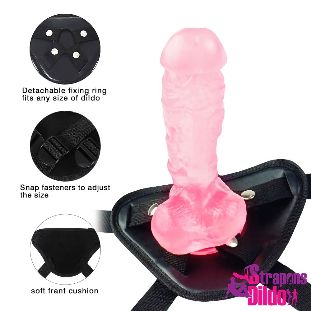 9.1in Soft Real Feeling Detachable Strap on Dildo With Vivid Veins - Strap ons Dildo