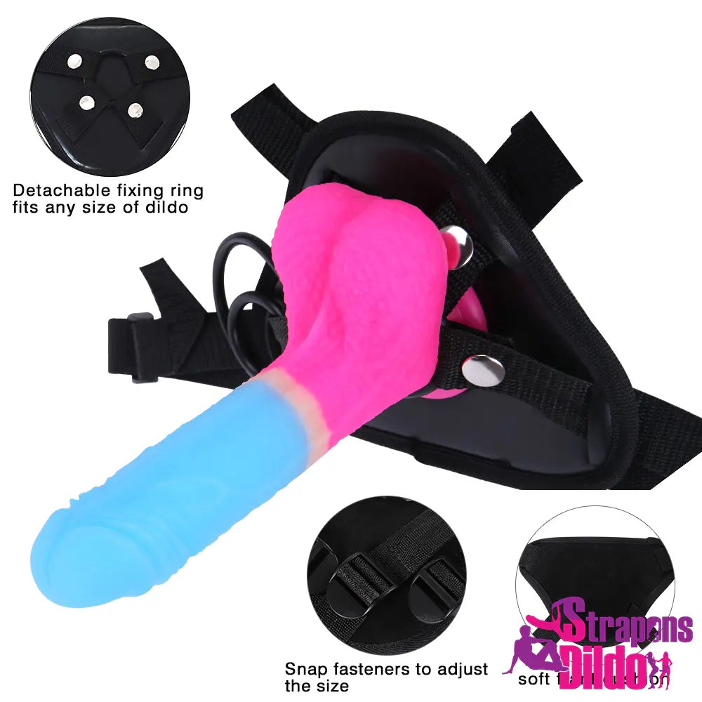 7.09in Colorful Silicone Soft Strap On Dildo For Penis G-spot Simulation - Strap ons Dildo