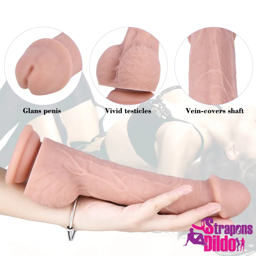 9.45in Realistic Quality Large Strap On Dildo For Women Female Masturbator - Strap ons Dildo