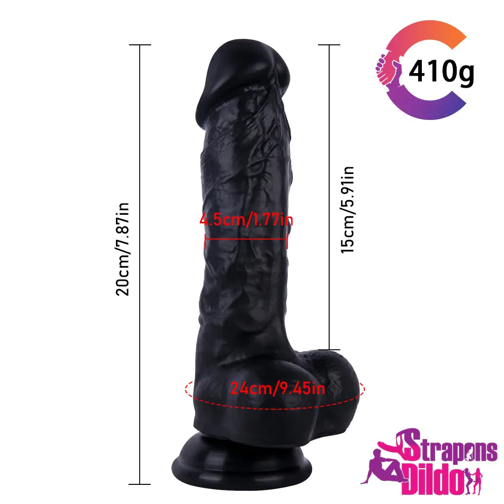 7.87in Lifelike Soft Silicone Strap On Dildo For Female Masturbation - Strap ons Dildo