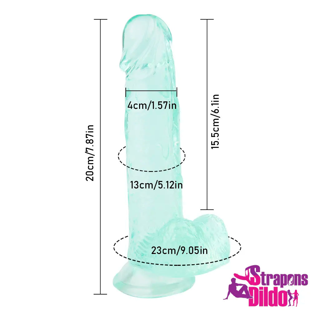 7.87in Realistic Flesh Feeling Strap On Dildo For Women And Men - Strap ons Dildo