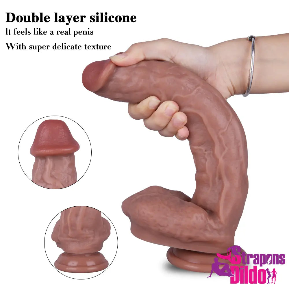 11.41in Lifelike Silicone Large Strap On Dildo For Women Men Sex - Strap ons Dildo