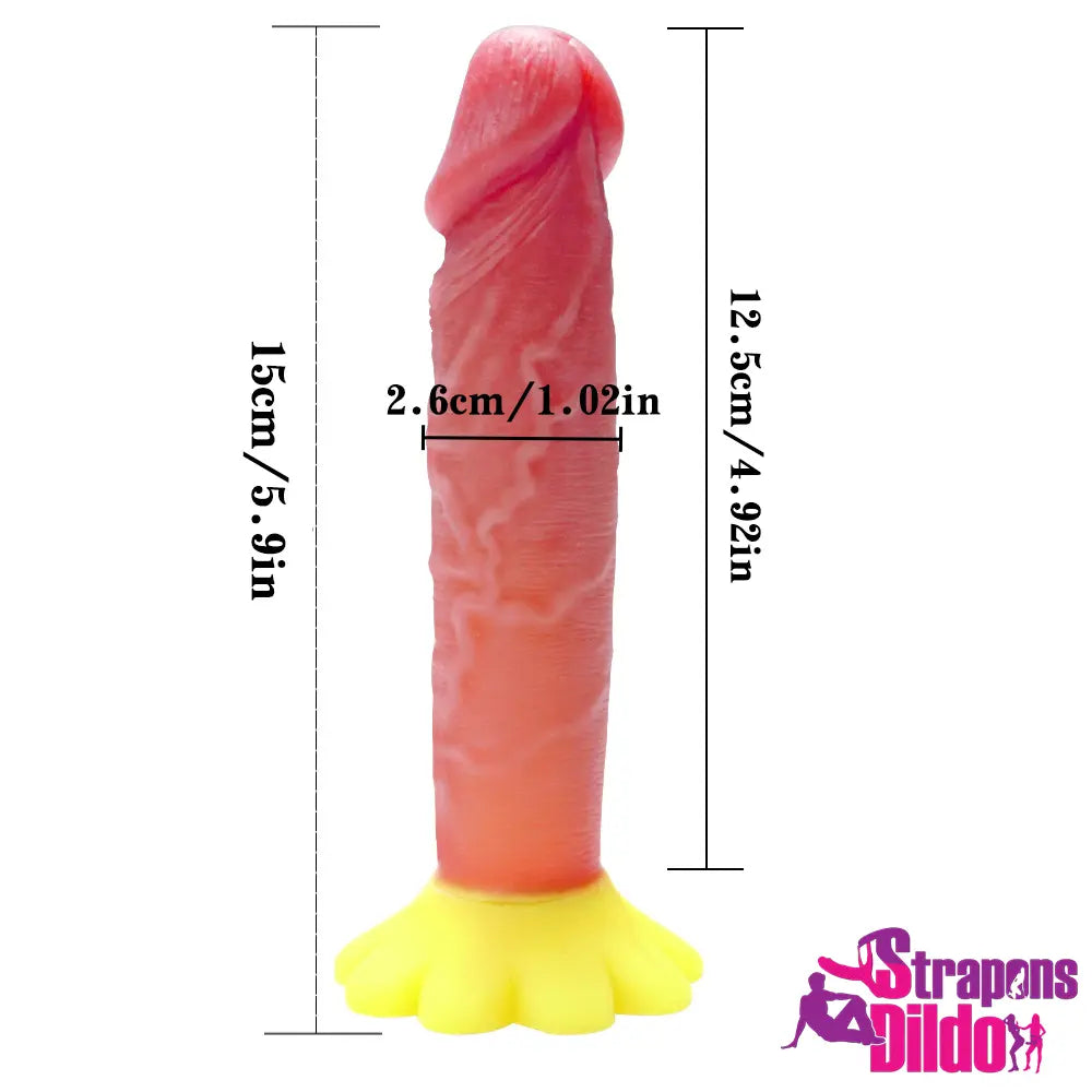 5.9in Dual Layer Silicone Small Strap on Dildo For Vagina Anus Orgasm - Strap ons Dildo