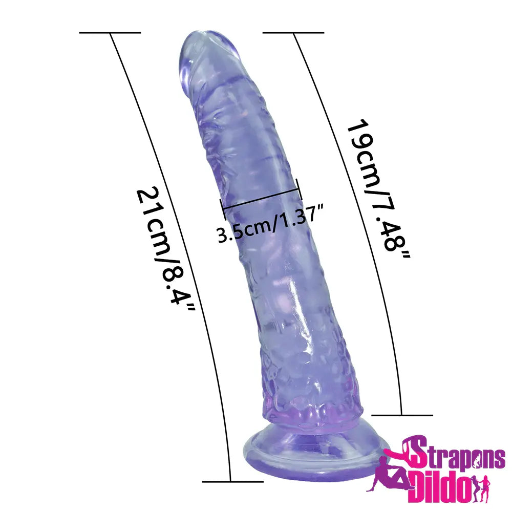 8.4in Premium Realistic Design Strap on Dildo With Vivid Veins - Strap ons Dildo