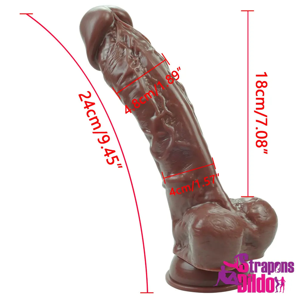 9.45in Big Real Skin Strap on Dildo For Women Lesbina Gay Sex Toy - Strap ons Dildo