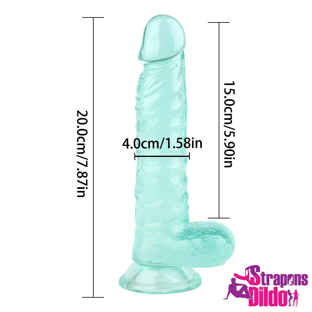 7.87in Real Hands-Free Strap On Dildo For Beginner Couple Gays Women - Strap ons Dildo