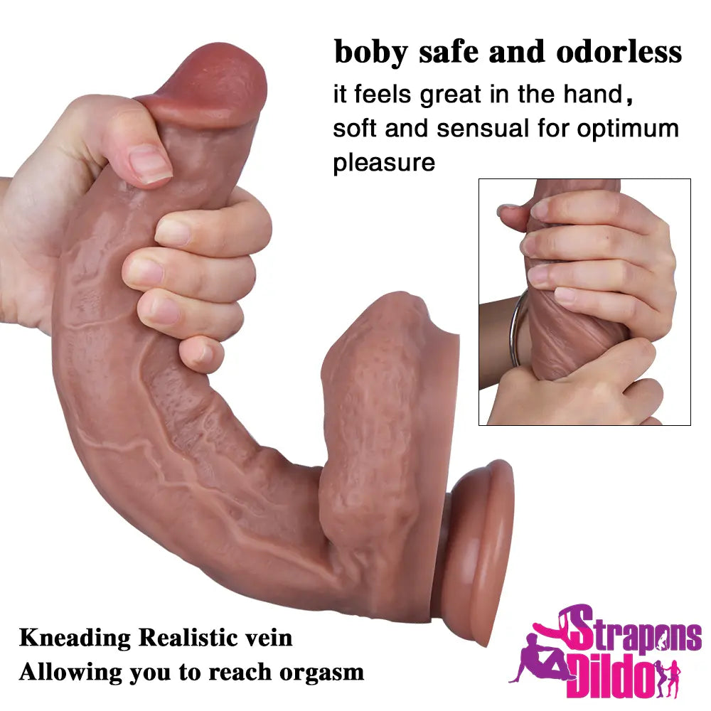 11.41in Lifelike Silicone Large Strap On Dildo For Women Men Sex - Strap ons Dildo