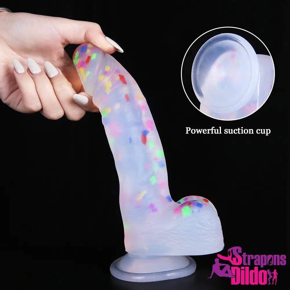 7.68in Lifelike Silicone Strap On Dildo For Female Vagina Anus - Strap ons Dildo