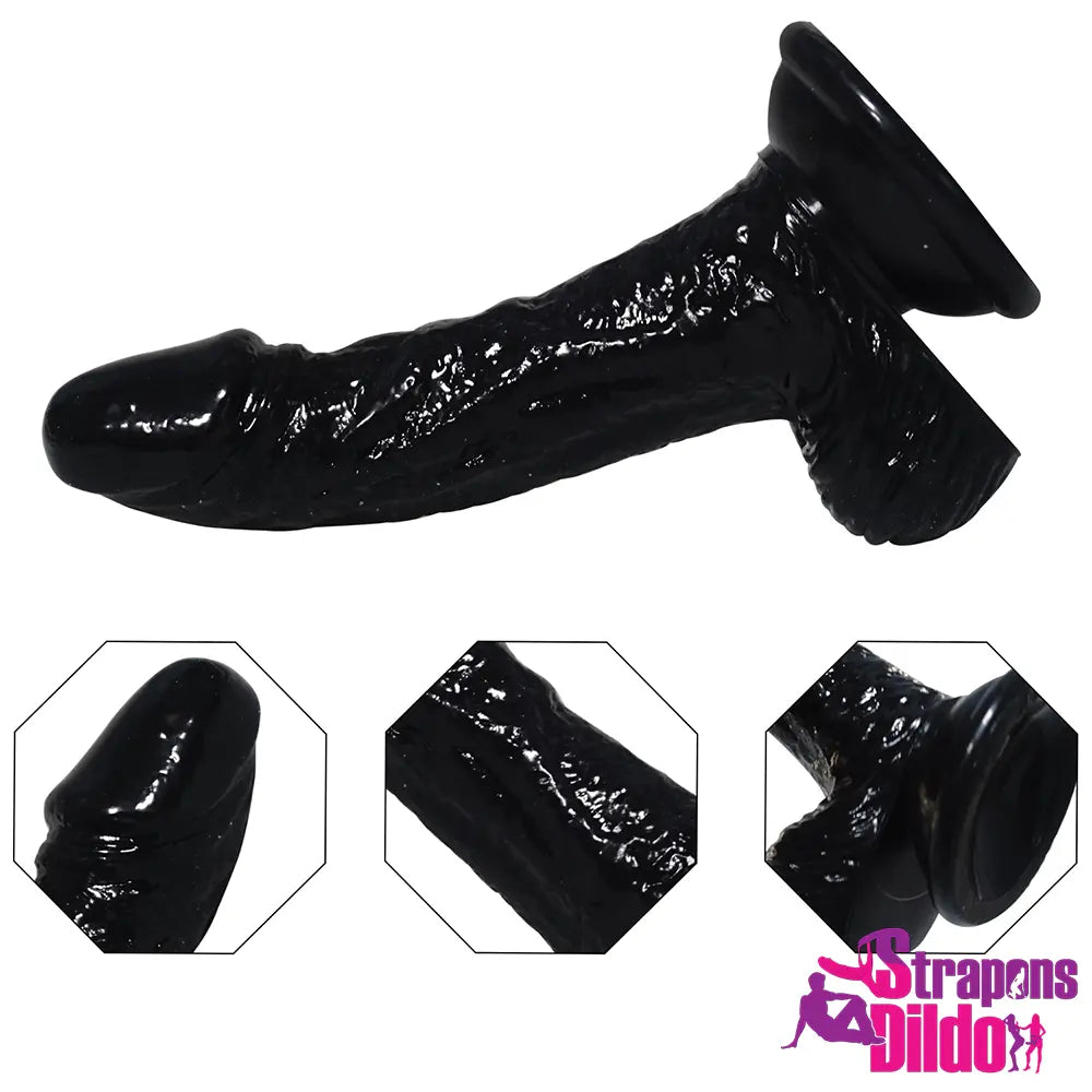 5.9in Lifelike Small Realistic Premium PVC Strap on Dildo For Lesbian - Strap ons Dildo