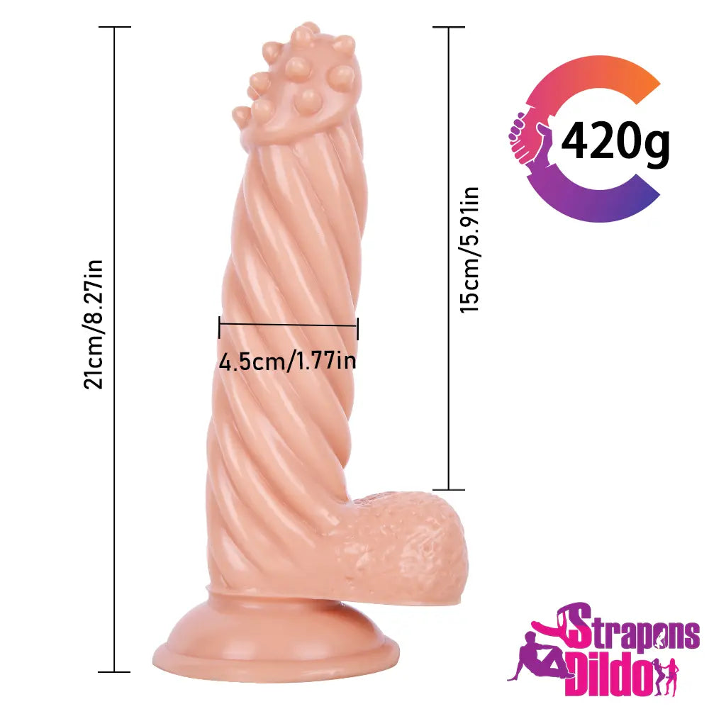 8.27in Spiked Big Strap On Dildo For Male Female Lesbian Fucking - Strap ons Dildo