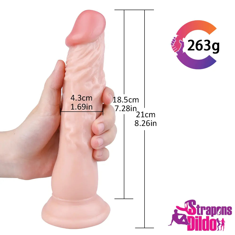 8.26in Real Hands-Free Big Strap On Dildo For Couples Men Anal Dildo - Strap ons Dildo