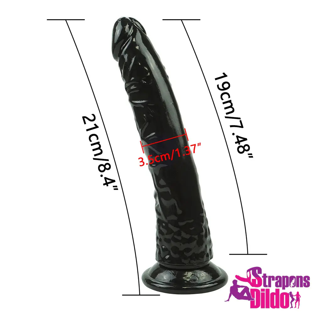 8.4in Premium Realistic Design Strap on Dildo With Vivid Veins - Strap ons Dildo