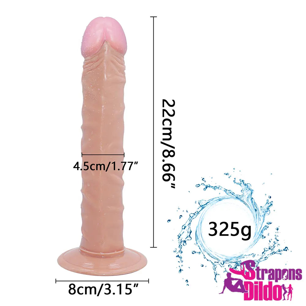 9.05in No Eggs Real Strap on Dildo For Adult Women Sex Toy - Strap ons Dildo