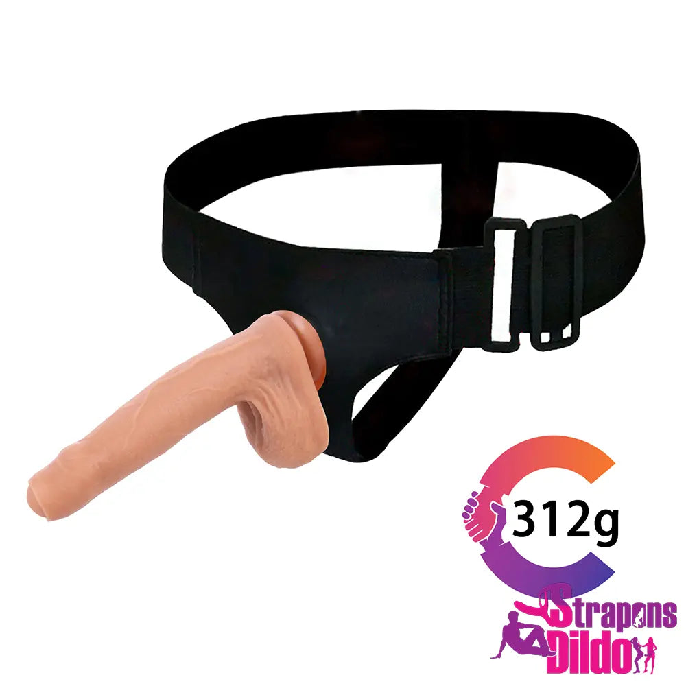 7.09in Super Skin Uncut Lifelike Soft Silicone Strap On Dildo - Strap ons Dildo