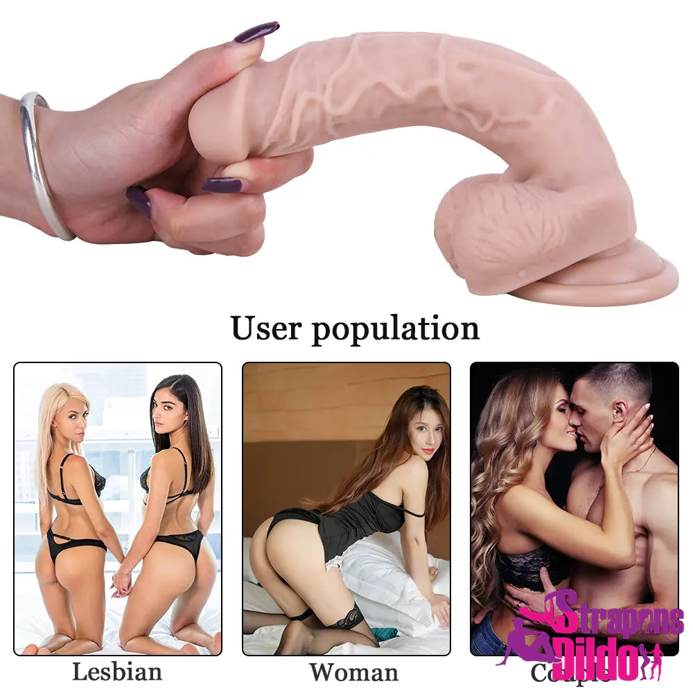 7.87in Lifelike Strap On Dildo For Vagina Stimulation Love Sex Toy - Strap ons Dildo