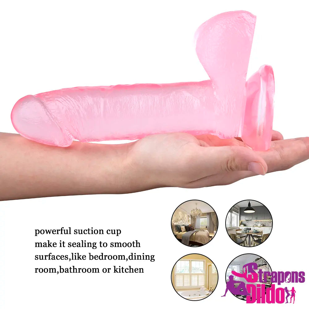 7.87in Realistic Flesh Feeling Strap On Dildo With Removable Vac-U-Lock - Strap ons Dildo