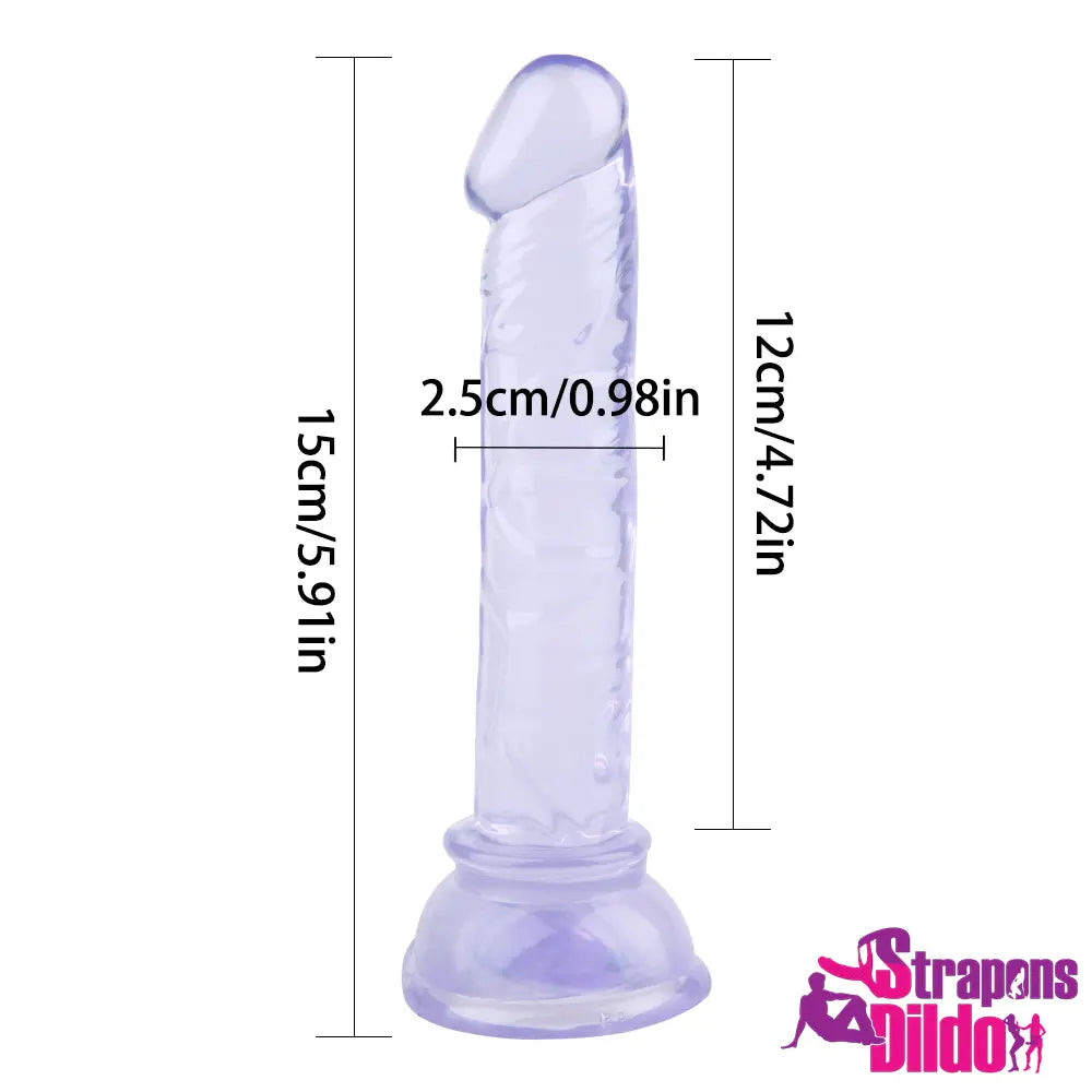 5.91in Realistic Strap On Dildo For Lesbian Gay Men Masturbation Toy - Strap ons Dildo