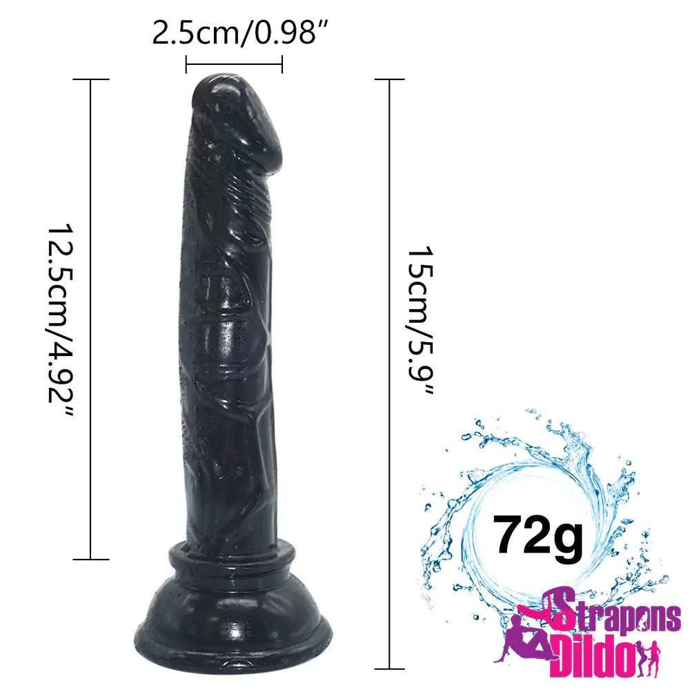 5.9in Realistic Skin Texture Strap on Dildo For Women Men Orgasm - Strap ons Dildo