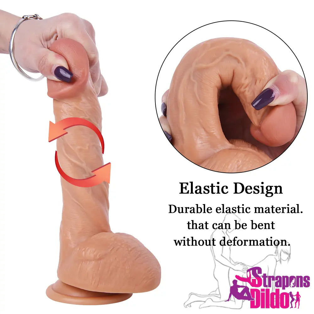 7.87in Soft Silicone Lesbian Strap On Dildo For Women Adult Sex Toy - Strap ons Dildo