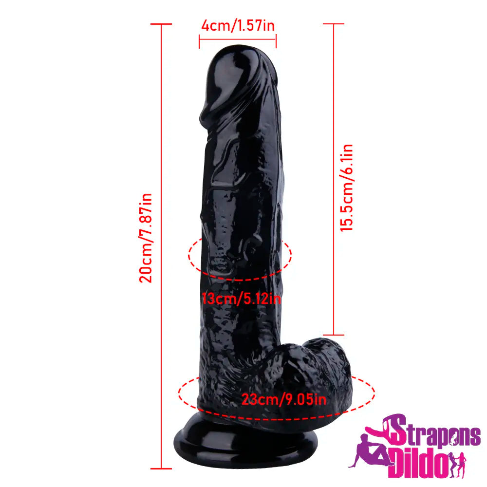 7.87in Realistic Flesh Feeling Strap On Dildo For Women And Men - Strap ons Dildo