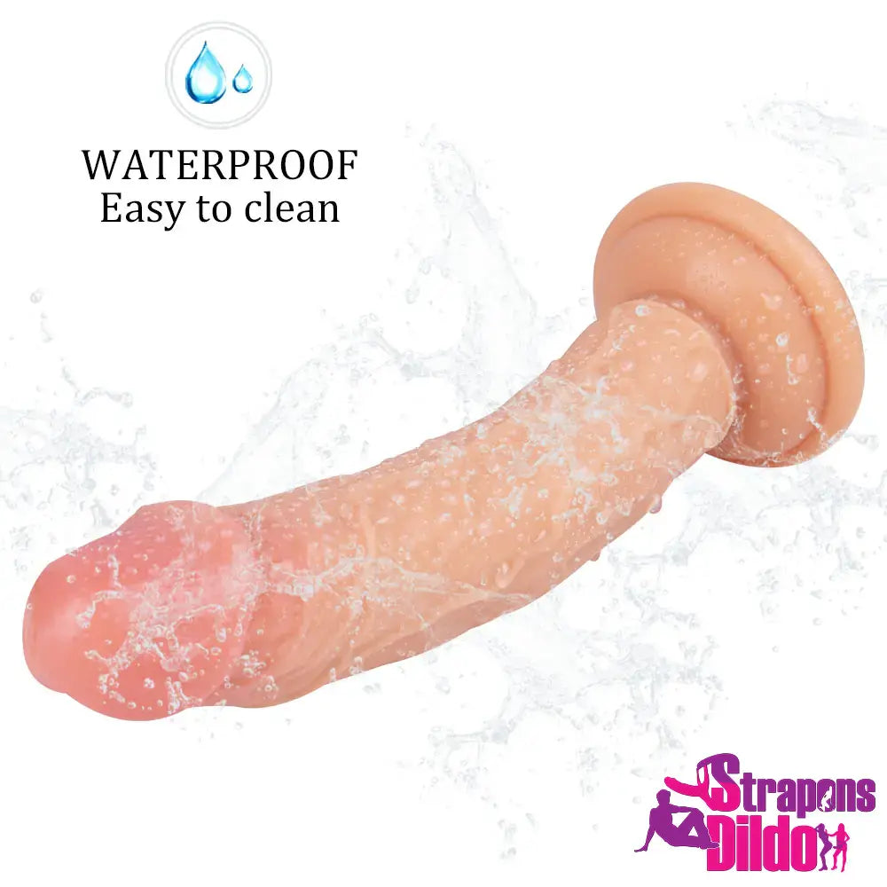 6.88in Super Skin Lifelike Soft Silicone Strap On Dildo For Women - Strap ons Dildo