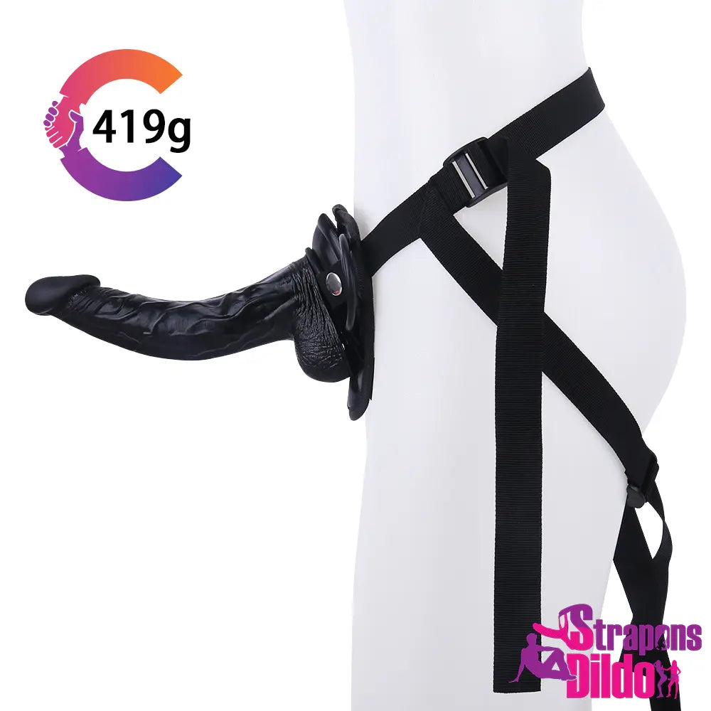 9.06in Curved Realistic Strap On Dildo For Anal For Women Masturbator - Strap ons Dildo