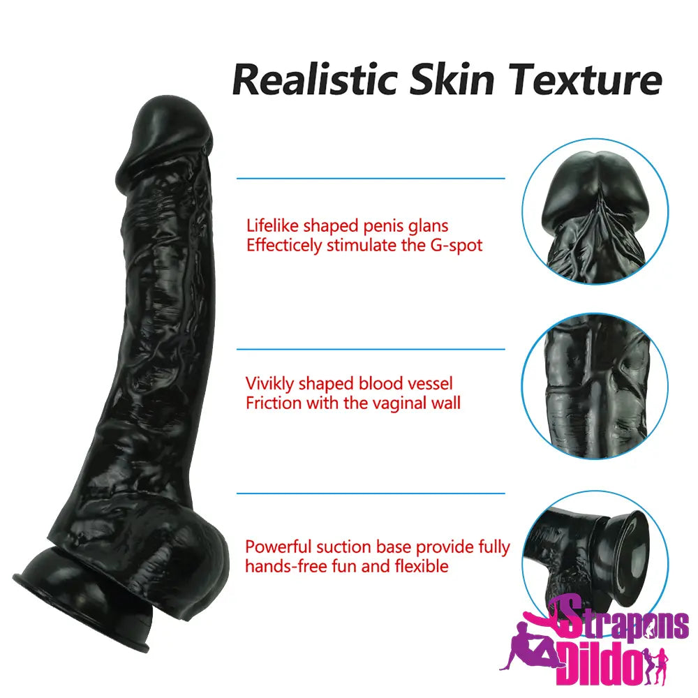 9.45in Big Real Skin Strap on Dildo For Women Lesbina Gay Sex Toy - Strap ons Dildo