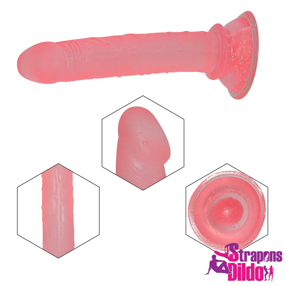 5.9in Realistic Skin Texture Strap on Dildo For Women Men Orgasm - Strap ons Dildo