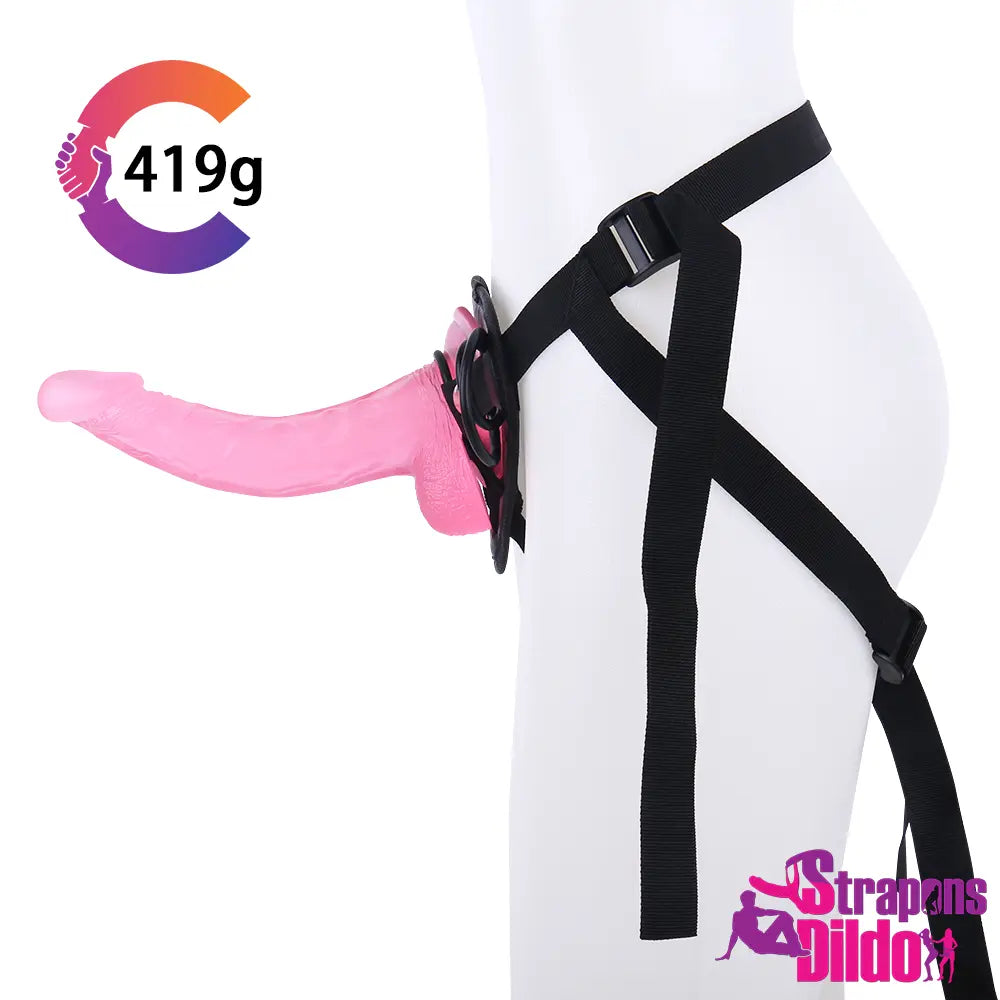 9.06in Curved Realistic Strap On Dildo For Anal For Women Masturbator - Strap ons Dildo