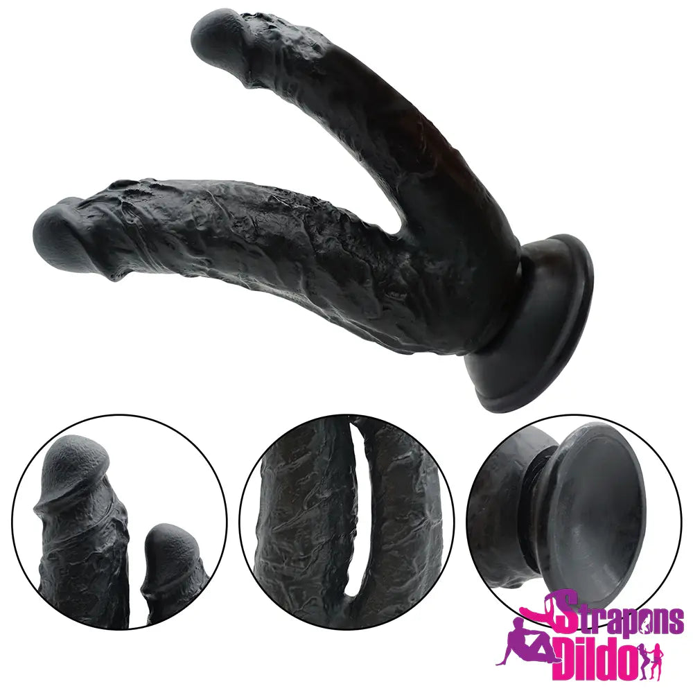 8.46in Double Ended Penetration Strap on Dildo For G Spot