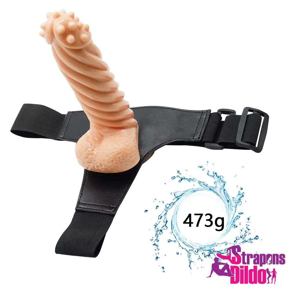 8.66in Premium Spiked Glans Strap on Dildo For Adult Women Men Sex - Strap ons Dildo