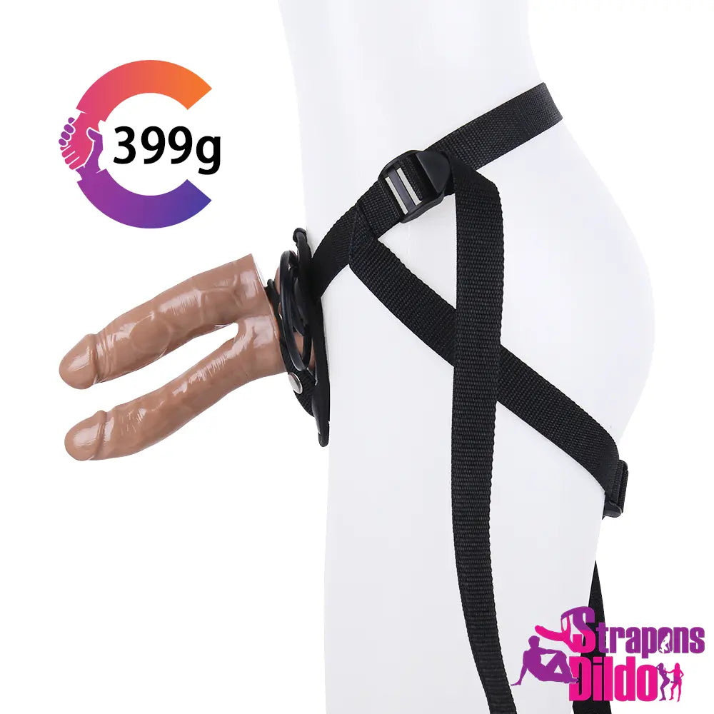 5.91in Premium Double Penetration Strap On Dildo For Women Men Sex - Strap ons Dildo