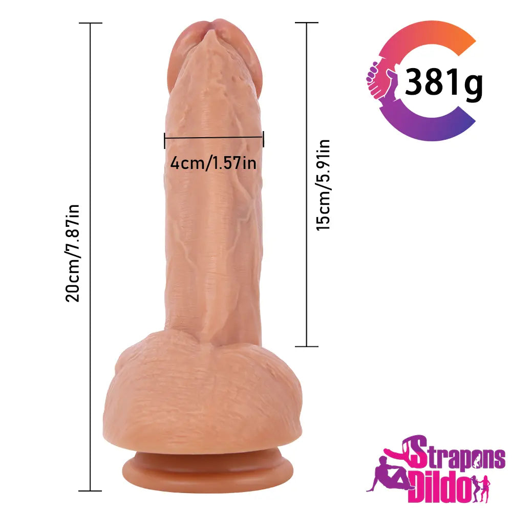 7.87in Soft Silicone Lesbian Strap On Dildo For Women Adult Sex Toy - Strap ons Dildo