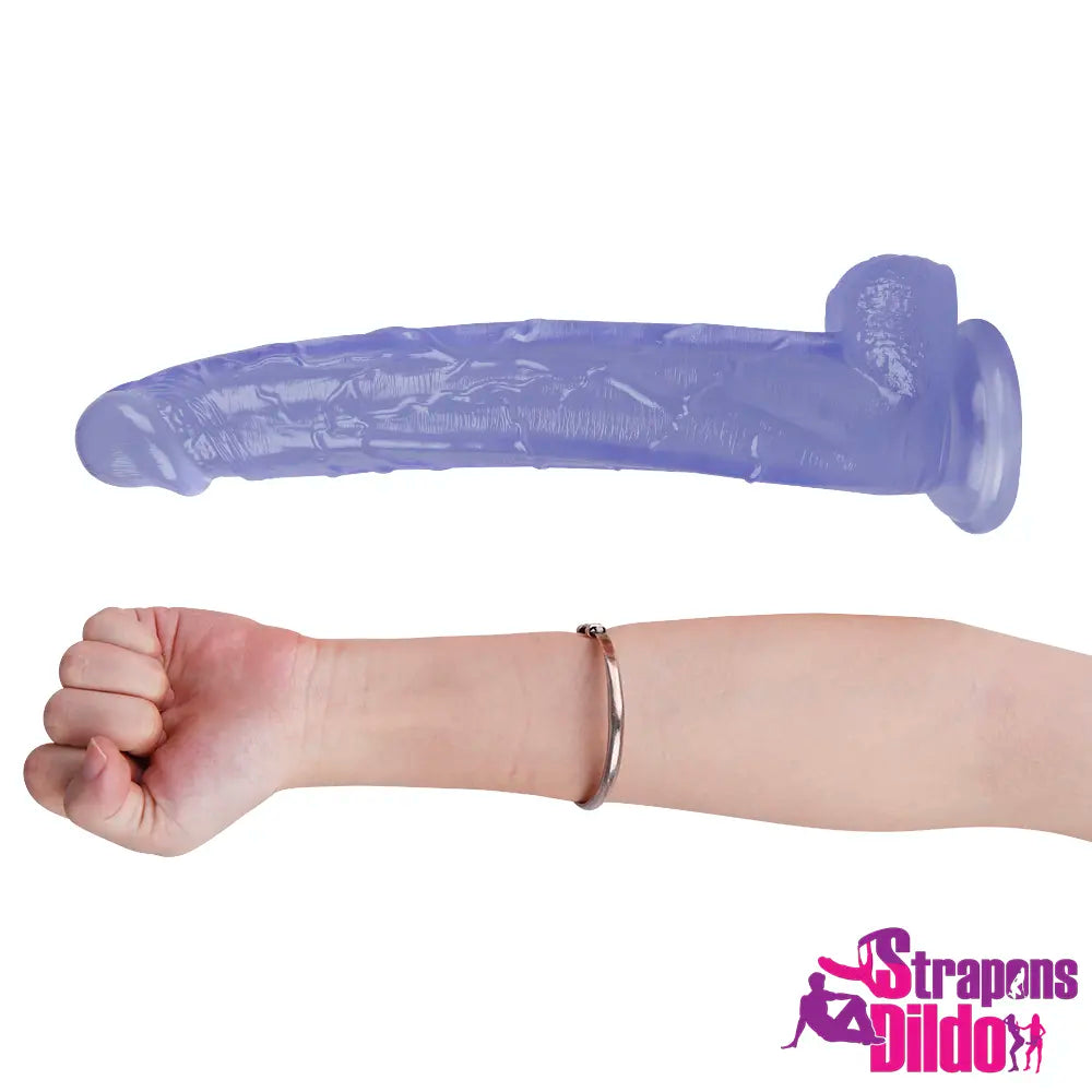 13.38in Realistic Curved Big Strap On Dildo Curved Throat Sex Toy - Strap ons Dildo