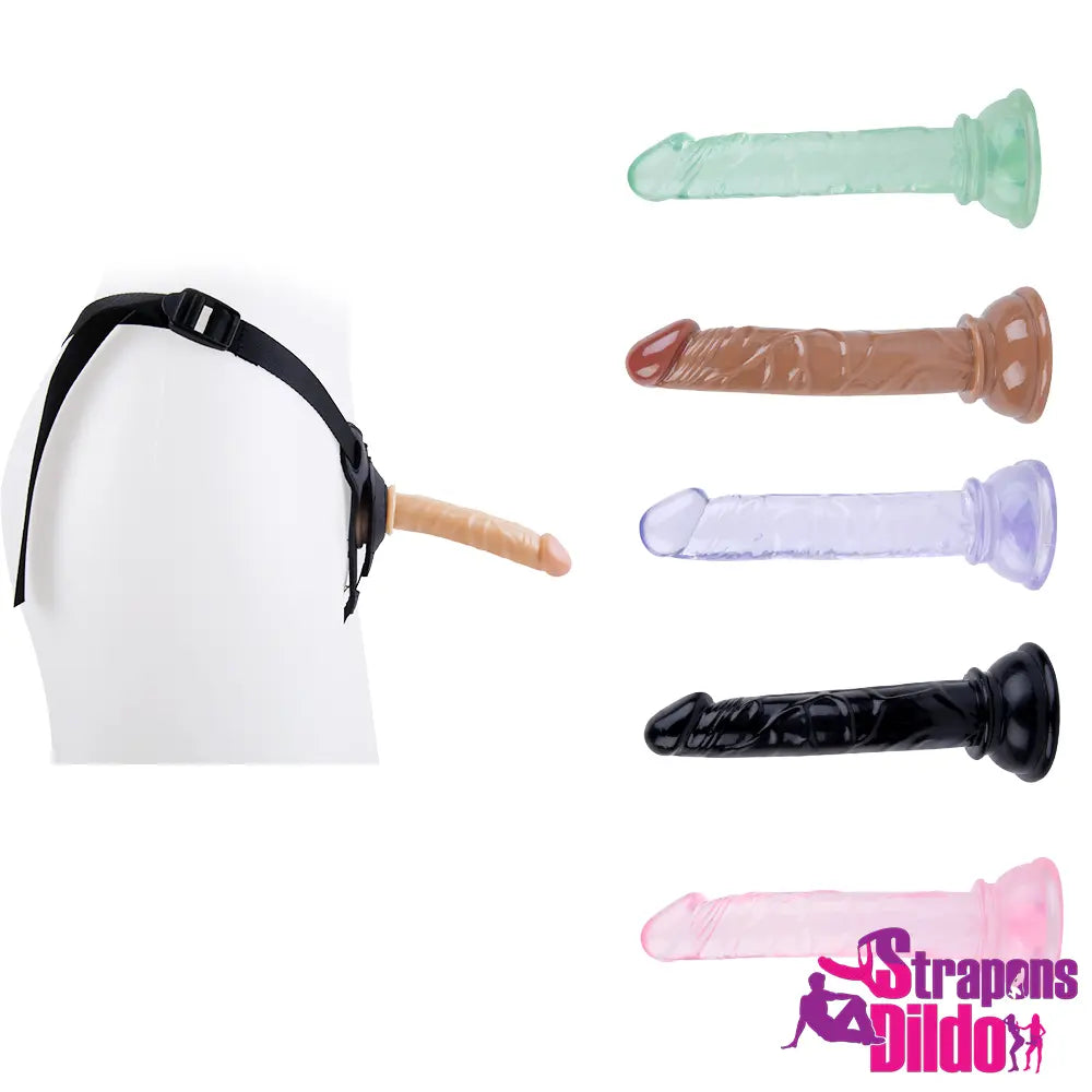 5.91in Realistic Strap On Dildo For Lesbian Gay Men Masturbation Toy - Strap ons Dildo