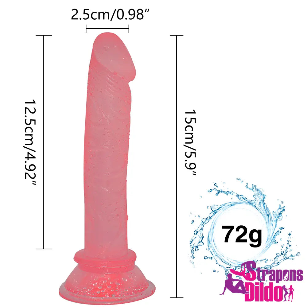 5.9in Realistic Skin Texture Strap on Dildo For Women Men Orgasm - Strap ons Dildo