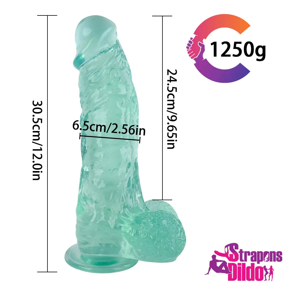 12in Real Touching Feeling Huge Strap On Dildo Adult Sex Toy - Strap ons Dildo