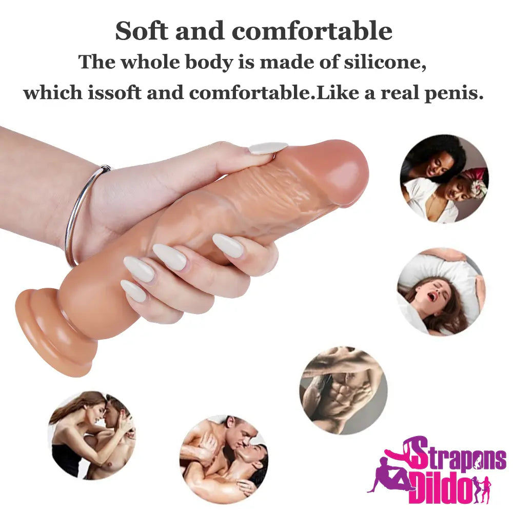 7.48in Real Feeling Flaccid Strap On Dildo For Women Massage Love Toy - Strap ons Dildo