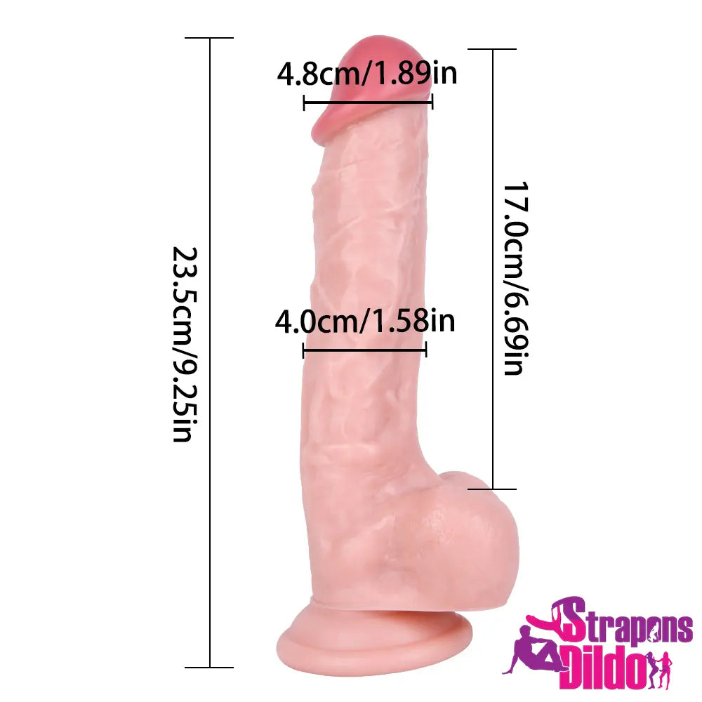 9.25in Realistic Big Strap On Dildo For Anal Big Dick Sex Toy - Strap ons Dildo