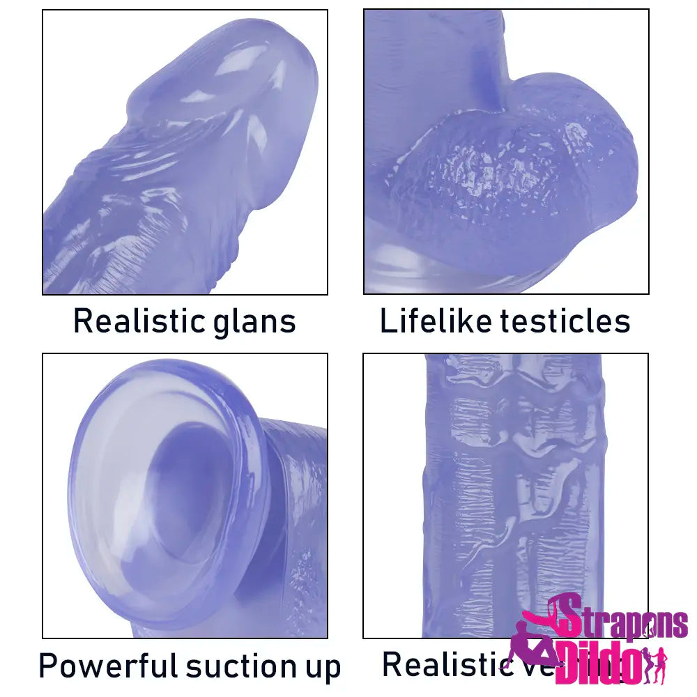 13.38in Realistic Curved Big Strap On Dildo Curved Throat Sex Toy - Strap ons Dildo