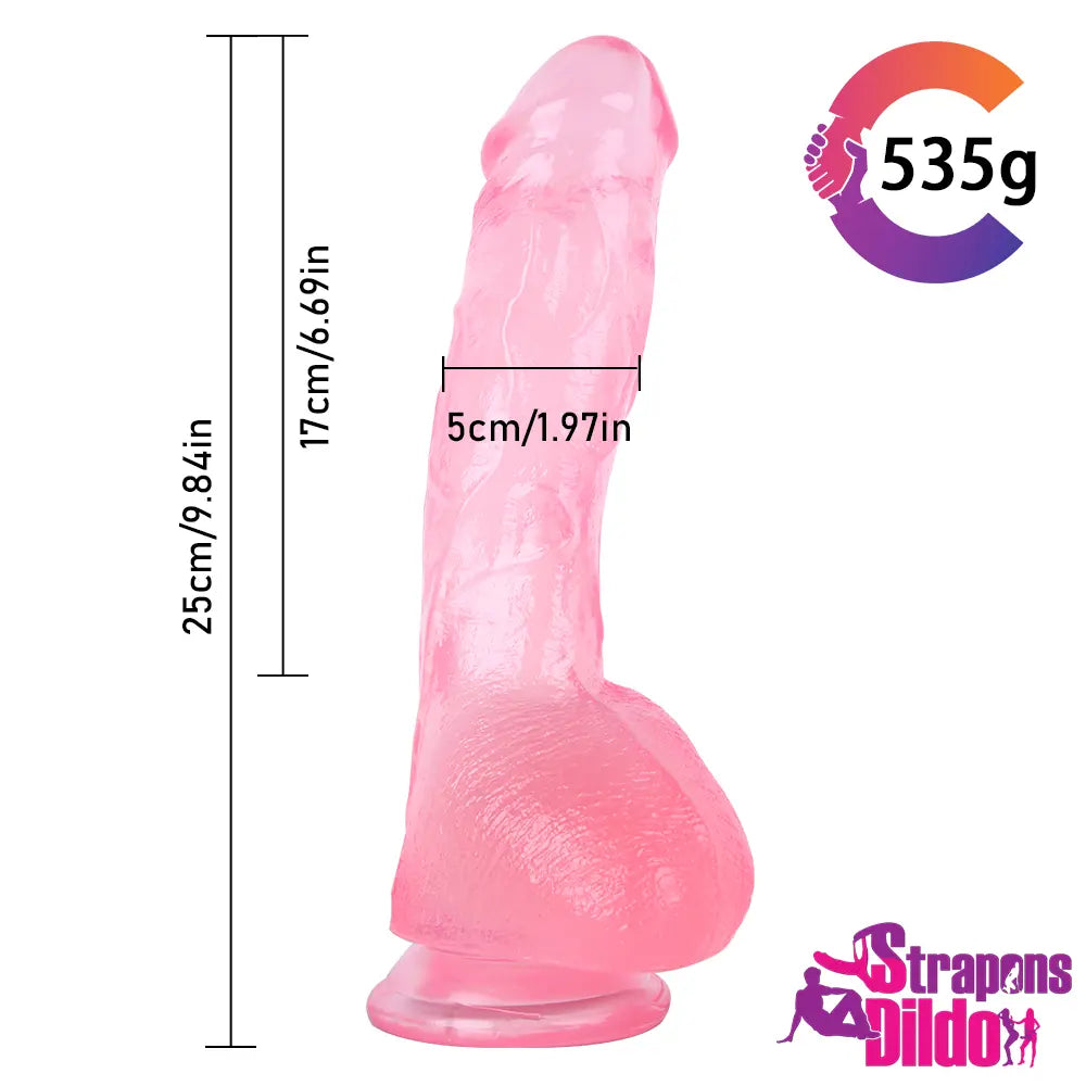 9.84in Realistic Big Strap On Dildo Dick Cock Dong Adult Sex Toy - Strap ons Dildo