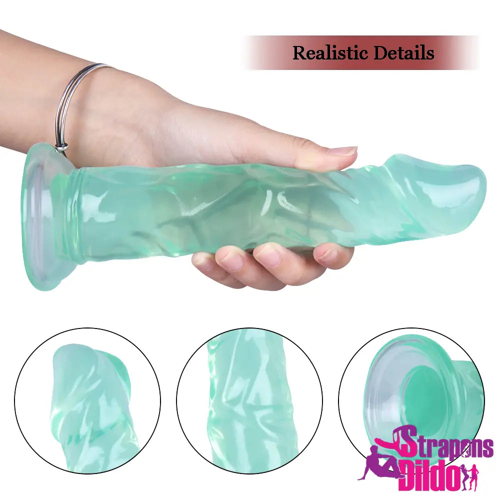 8.27in Realistic Unisex Real Strap On Dildo For Anal Big Penis Women - Strap ons Dildo