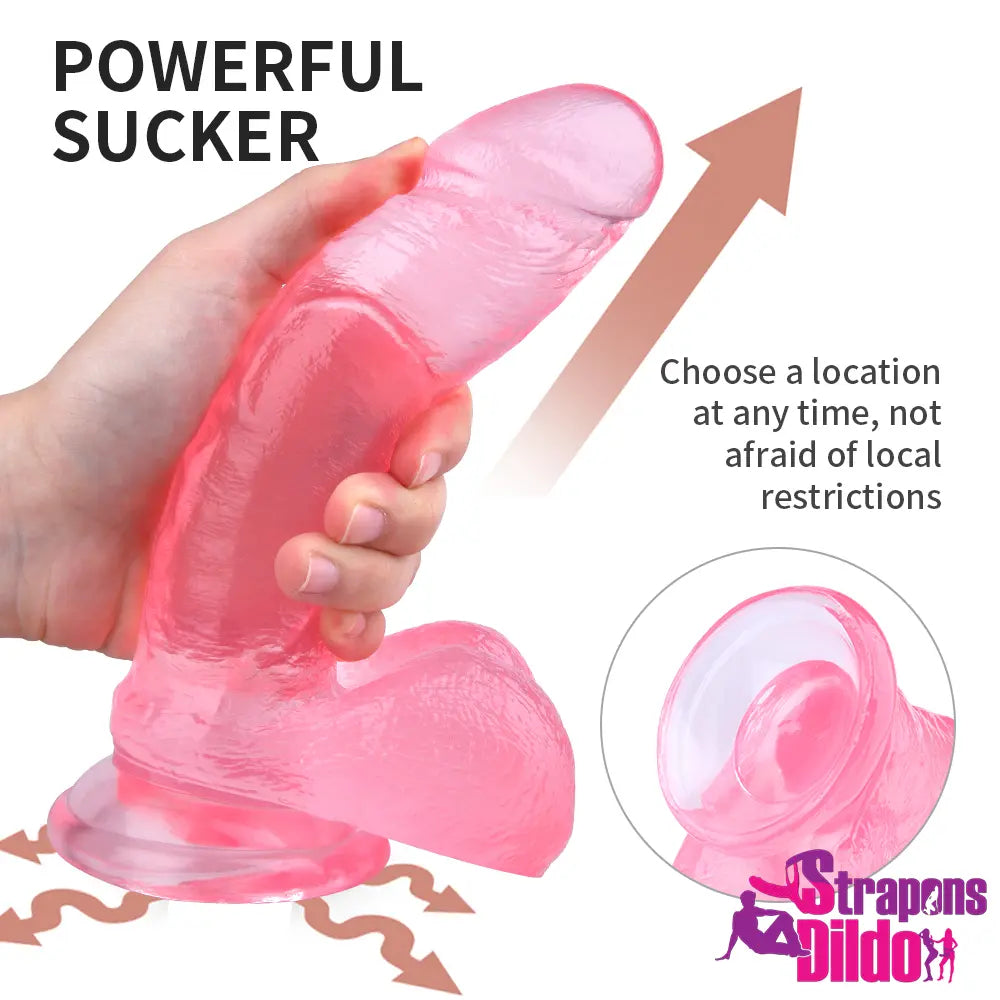 7.87in Realistic Flesh Feeling Strap On Dildo With Removable Vac-U-Lock - Strap ons Dildo