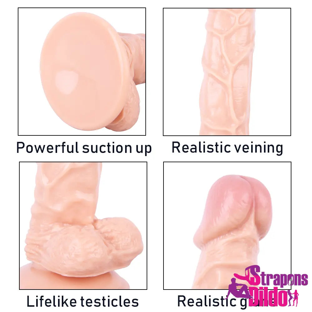 10.25in Realistic Unisex Big Strap On Dildo For Female With Suction Cup - Strap ons Dildo